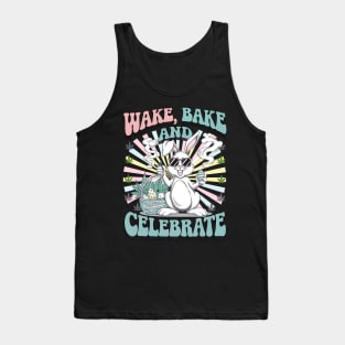 Easter Bunny Marijuana Cannabis Stoned 420 Weed Happy 420 Tank Top